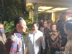 AHY dan Rombongan Demokrat Bertemu Prabowo di Kertanegara