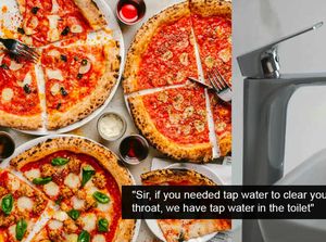 Makan Pizza di Restoran Mahal Minta Air Putih Malah Diberi Air Keran Makan Pizza di Restoran Mahal Minta Air Putih Malah Diberi Air Keran