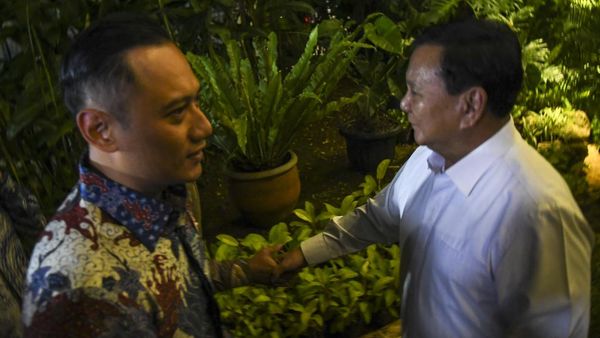 Momen AHY Bertemu Prabowo di Kertanegara