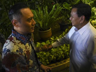 Momen AHY Bertemu Prabowo di Kertanegara
