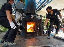 Melihat Pemusnahan Narkoba Rp 56 Miliar Milik DPO Bule Australia