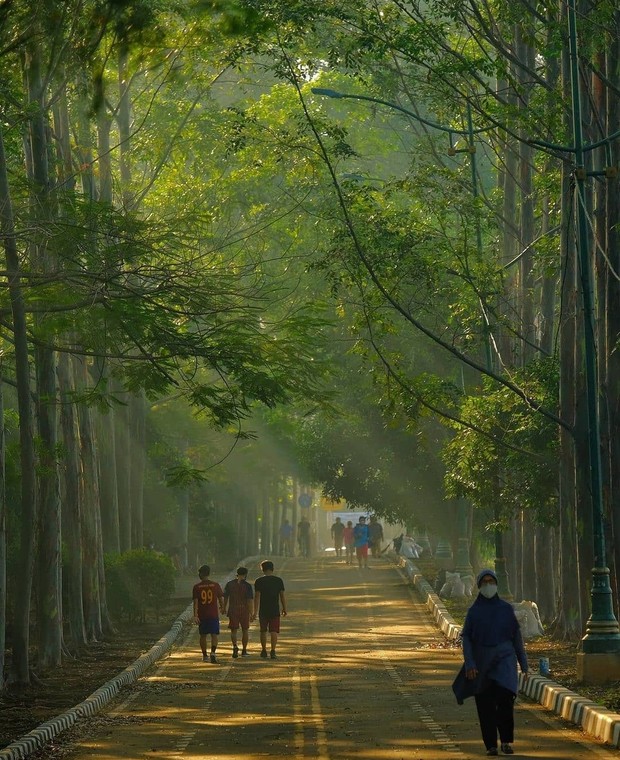 Situasi jogging track Banjir Kanal Timur/Foto: Instagram.com/explore_jakarta @kriz_nugroho Situasi jogging track Banjir Kanal Timur/Foto: Instagram.com/explore_jakarta @kriz_nugroho