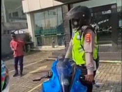 Kronologi Polisi Tilang Motor Ninja di Depan Dealer Bandar Lampung