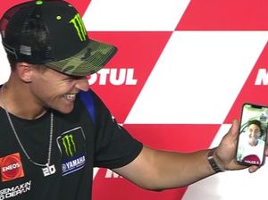 Momen Aleix Espargaro Video Call Quartararo saat Konpers MotoGP Belanda