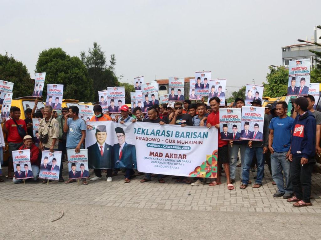 Giliran Komunitas Sopir di Bandung Dukung Prabowo-Cak Imin