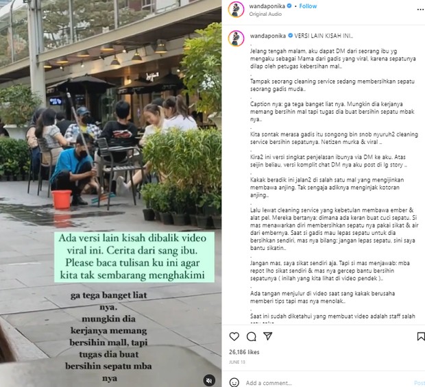 Kasus Pengunjung Mal vs OB Viral/Foto: Instagram/@wandaponika Kasus Pengunjung Mal vs OB Viral/Foto: Instagram/@wandaponika