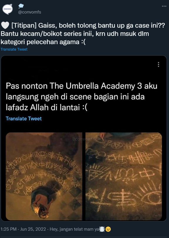 Lafaz Allah di The Umbrella Academy 3