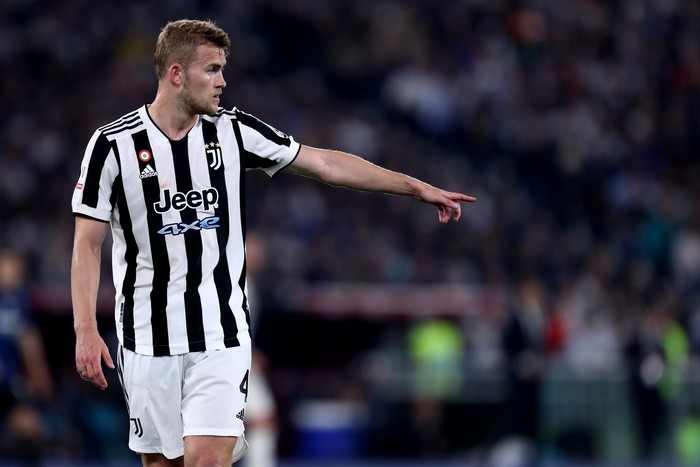 matthijs de ligt juventus final coppa italia coppa italia STADIO OLIMPICO, ROME, ITALY - 2022/05/11: Matthijs de Ligt of Juventus Fc gestures during the Coppa Italia final match between Juventus Fc and Fc Internazionale. Fc Internazionale wins 4-2 over Juventus Fc. (Photo by Marco Canoniero/LightRocket via Getty Images)