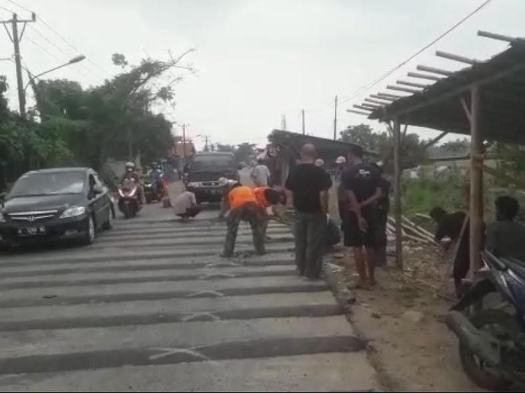 Viral Polisi Tidur 20 Baris di Tangerang Dibongkar Aparat