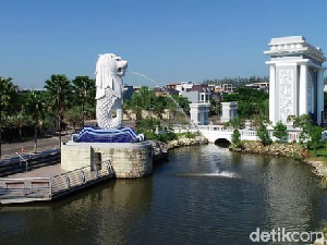 Tak Perlu Jauh ke Singapura untuk Lihat Patung Merlion, di Medan juga Ada