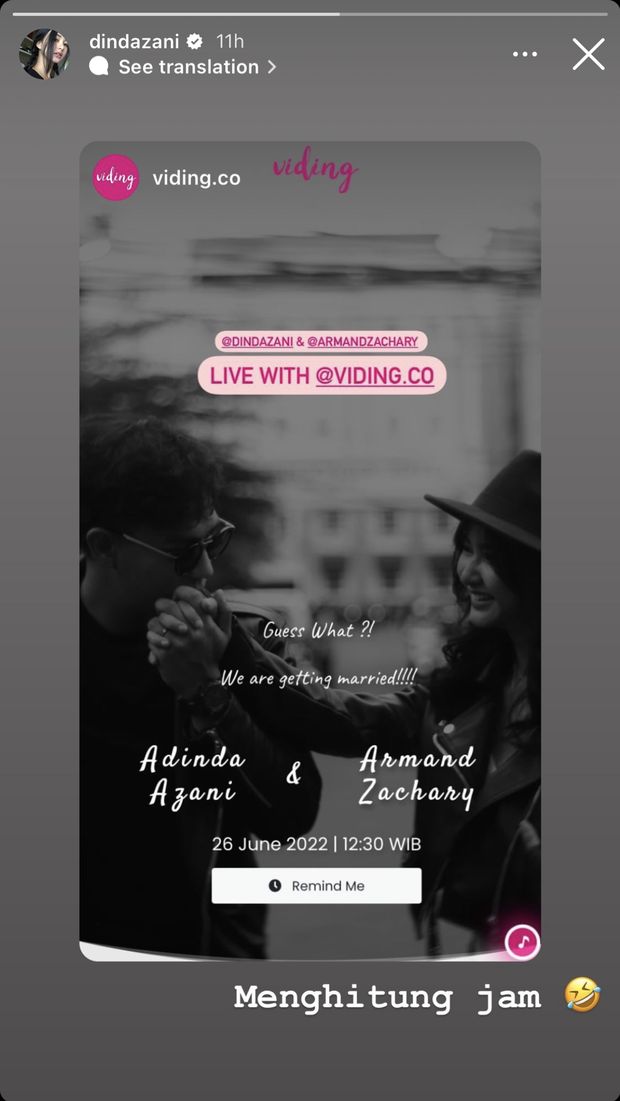 Instagram Story Adinda Adzani