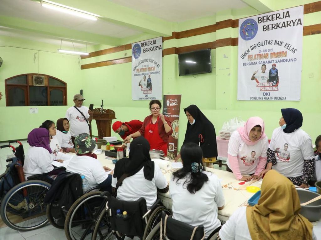 Relawan Pendukung Sandiaga Gelar Pelatihan Wirausaha untuk Disabilitas
