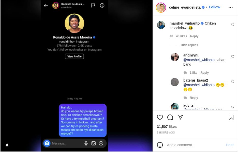 Unggahan Celine Evangelista