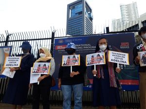 Koalisi Sipil Demo Kedubes Malaysia Tuntut Keadilan untuk TKI Adelina