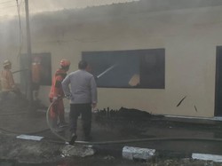 Polisi Sebut Kebakaran Polres Kediri Kota Diduga Karena Korsleting