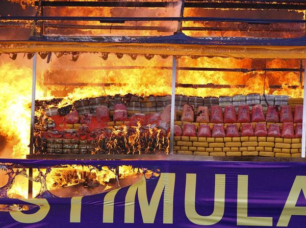 Myanmar Bakar 2 Ton Heroin dan Sabu, Ini Penampakannya