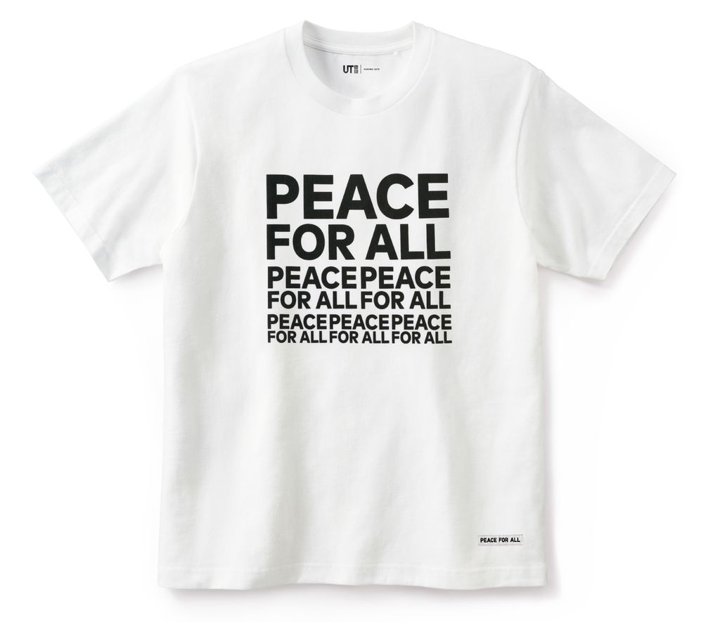 Uniqlo T-shirt 'PEACE FOR ALL' rancangan Kashiwa Sato