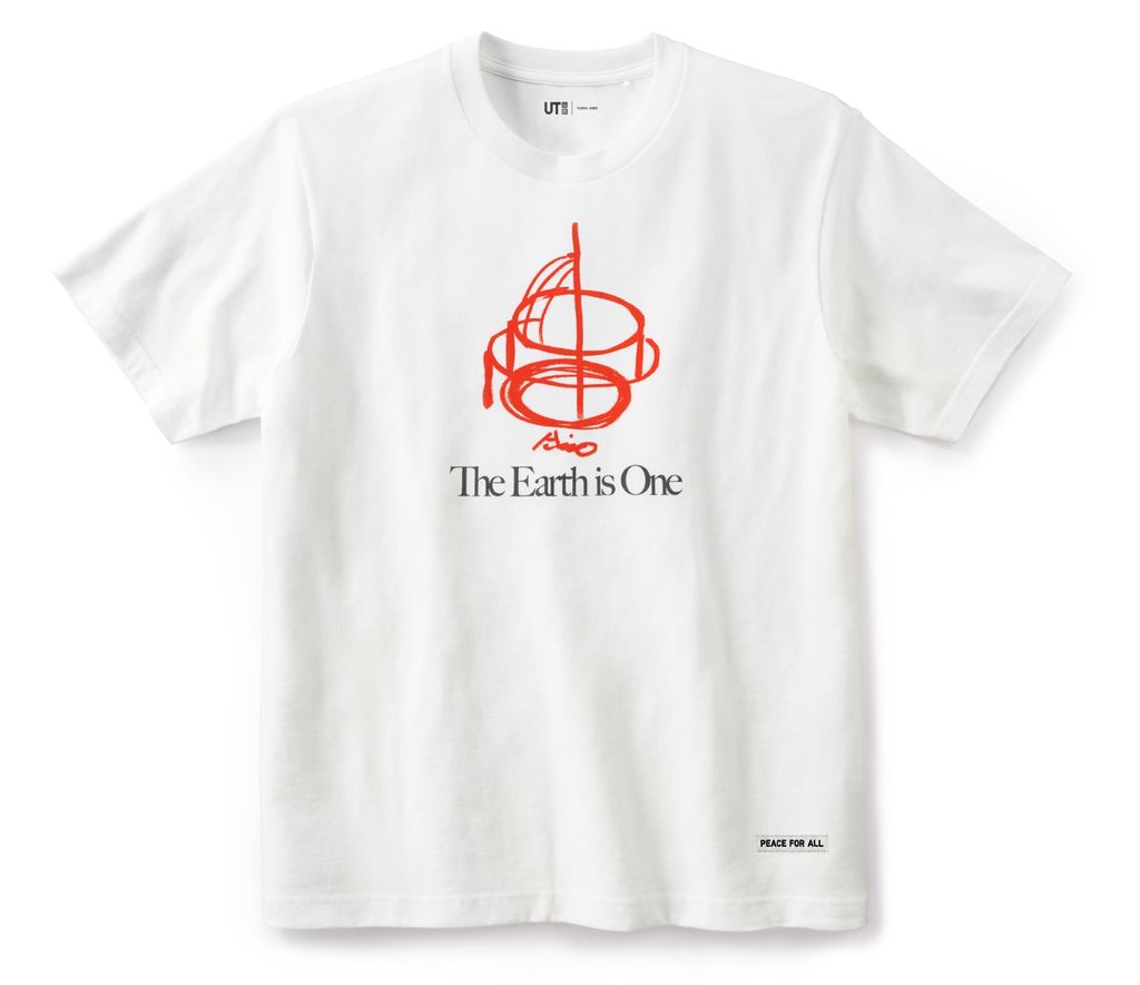Uniqlo T-shirt 'PEACE FOR ALL' rancangan Tadao Ando