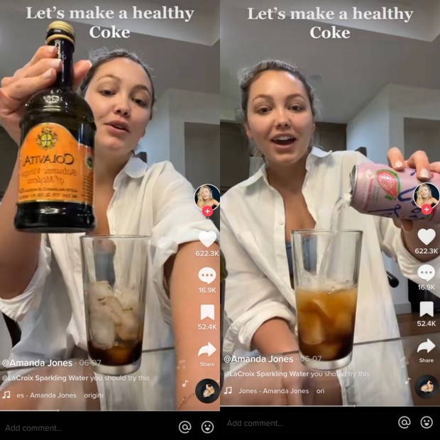 Viral di TikTok, cuka balsamik sebagai alternatif membuat minuman bersoda yang sehat/tiktok.com/mandyvjones