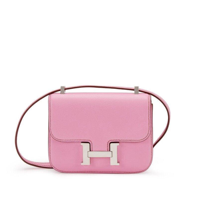 Hermès 5P Bubblegum Pink Swift Micro Constance 14 Palladium Hardware, 2010
