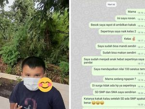 Viral Bocah SD Pamer Nilai Rapor pada Ibunya yang Sudah Meninggal