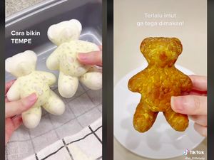 Gemas! Wanita Ini Bikin Tempe Bentuk Teddy Bear