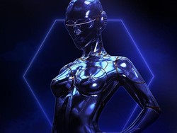 Penampilan Bella Hadid dalam Wujud NFT, Jadi Cyborg Cantik CY-B3LLA