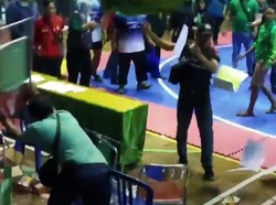 Detik-detik Laga Atlet Silat Jember Vs Surabaya Ricuh hingga Meja Dirusak