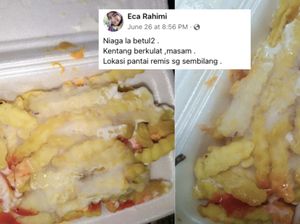 Pedagang Curang! Jual Kentang Goreng Sudah Berjamur