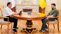5 Poin Isi Pertemuan Empat Mata Jokowi dengan Zelensky di Istana Ukraina