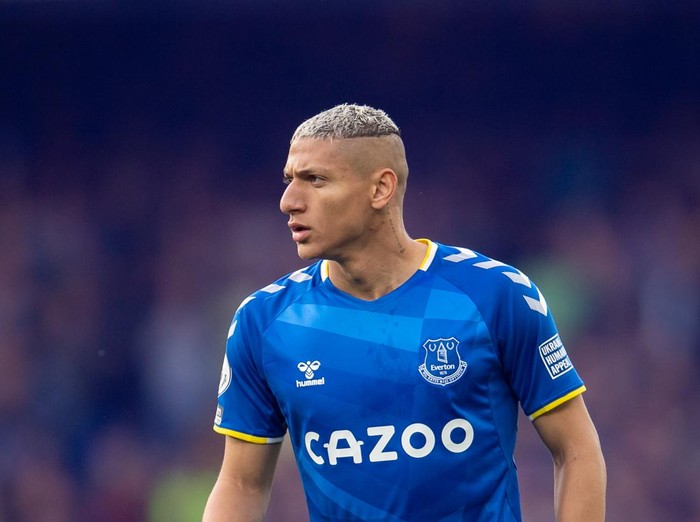 LIVERPOOL, ENGLAND - MAY 19: Richarlison of Everton during the Premier League match between Everton and Crystal Palace at Goodison Park on May 19, 2022 in Liverpool, England. (Photo by Emma Simpson - Everton FC/Everton FC via Getty Images)