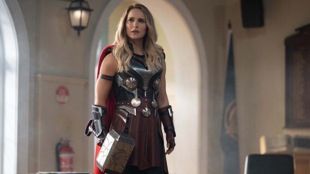 Natalie Portman as The Mighty Thor in Marvel Studios' THOR: LOVE AND THUNDER. Photo by Jasin Boland. ©Marvel Studios 2022. All Rights Reserved.