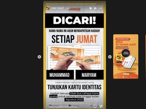 Busmania! Ada Tiket Gratis buat Muhammad dan Maryam Sampai Agustus 2022