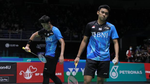 Bagas/Fikri hampir mengalahkan Takuro Hoki/Yugo Kobayashi pada 16 besar Malaysia Open 2022.