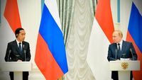 Momen Jokowi Bertemu Vladimir Putin di Istana Kremlin