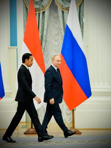Jokowi bertemu Presiden Rusia Vladimir Putin (Foto: Laily Rachev - Biro Pers Sekretariat Presiden)