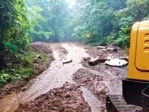 Diguyur Hujan, Evakuasi Longsor di Jalur Kawah Ijen Dihentikan Sementara Diguyur Hujan, Evakuasi Longsor di Jalur Kawah Ijen Dihentikan Sementara