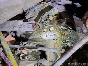 Penampakan Robohnya Gedung Sekolah di Palembang