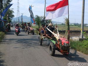 Syukuran Panen, Warga Pladen Kudus Kirab Traktor-Gunungan Hasil Bumi Syukuran Panen, Warga Pladen Kudus Kirab Traktor-Gunungan Hasil Bumi