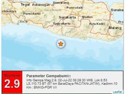 Gempa M 2,9 Guncang Pacitan