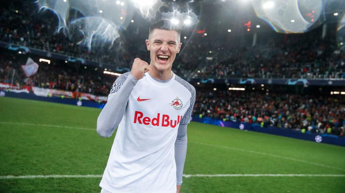 Benjamin Sesko diincari Manchester United, tapi akan bergabung dengan RB Leipzig di musim depan. (Foto: FC Red Bull Salzburg via Getty I/Jasmin Walter - FC Red Bull Salzburg)