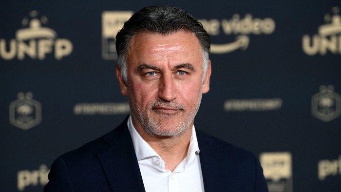 Nices head coach Christophe Galtier arrives for the TV show on May 15, 2022 in Paris, as part of the 30th edition of the UNFP (French National Professional Football players Union) trophy ceremony. (Photo by FRANCK FIFE / AFP) (Photo by FRANCK FIFE/AFP via Getty Images)