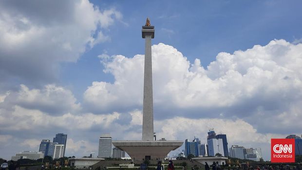 Pemandangan Tugu Monas, Minggu (3/7).