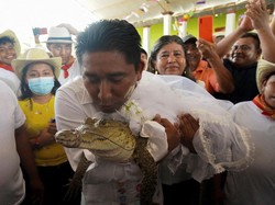 Tak Biasa! Wali Kota di Meksiko Menikahi Buaya