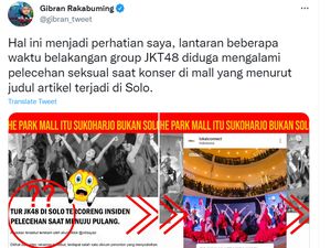 Gibran Luruskan Kabar Anggota JKT48 Alami Pelecehan di Mal Solo Gibran Luruskan Kabar Anggota JKT48 Alami Pelecehan di Mal Solo