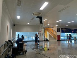 Atap Bocor di Stasiun Manggarai Mulai Diperbaiki