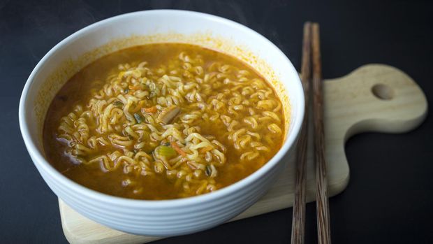Ilustrasi ramen instan Korea