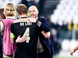 Manajer baru Manchester United, Erik ten Hag pernah berkerja bareng Matthijs de Ligt di Ajax. Keduanya bisa saja reunian di Old Trafford, sanggupkah MU mewujudkannya? (Getty Images)