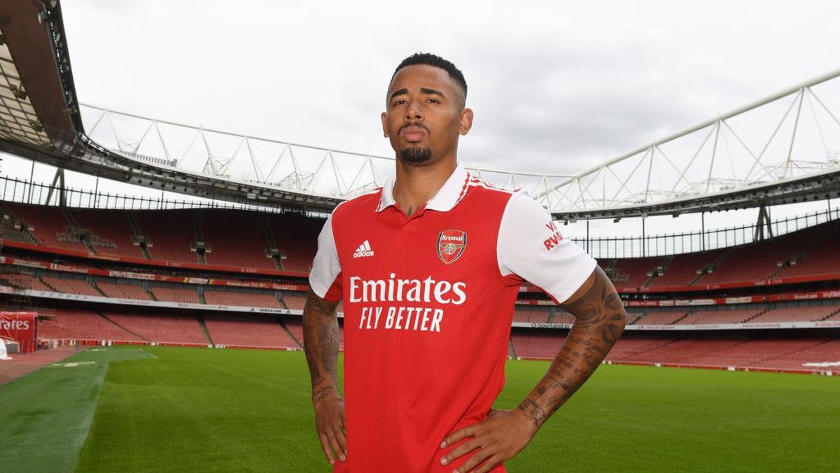 Gabriel Jesus ingin main sebagai nomor 9 di Arsenal (Arsenal FC via Getty Images/Stuart MacFarlane)