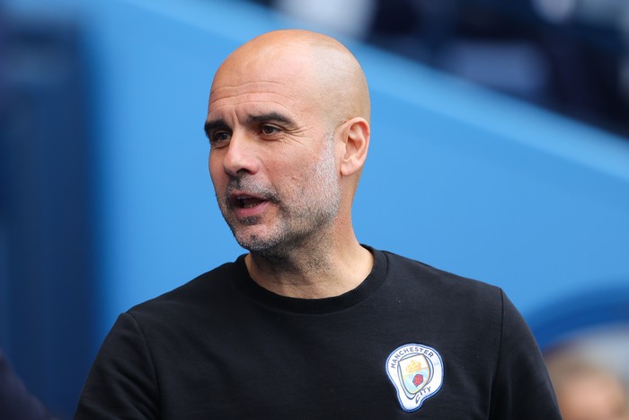 Guardiola MANCHESTER, ENGLAND - MAY 22: Josep